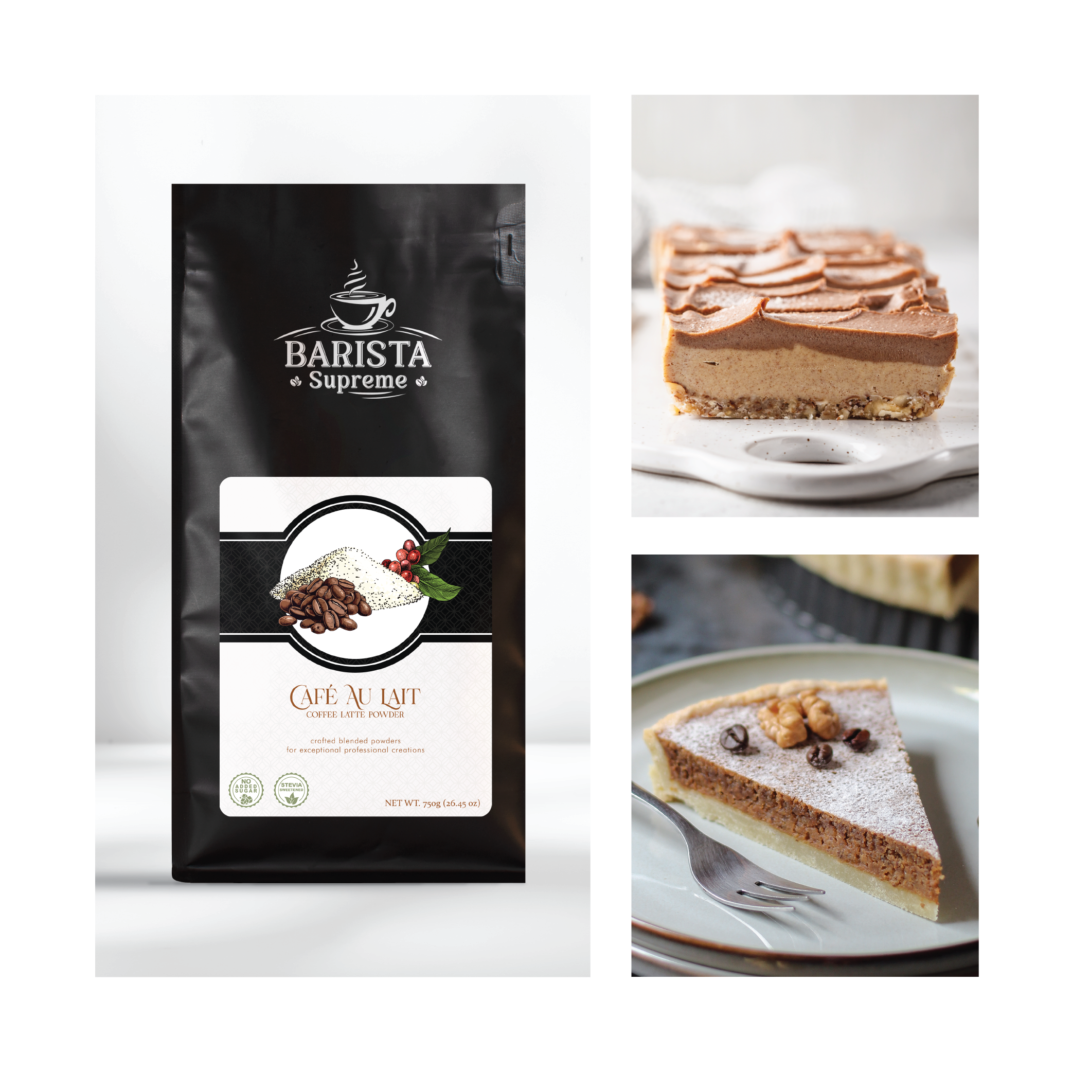 Barista Supreme Cafe Au Lait Powder (Coffee Latte) 750g