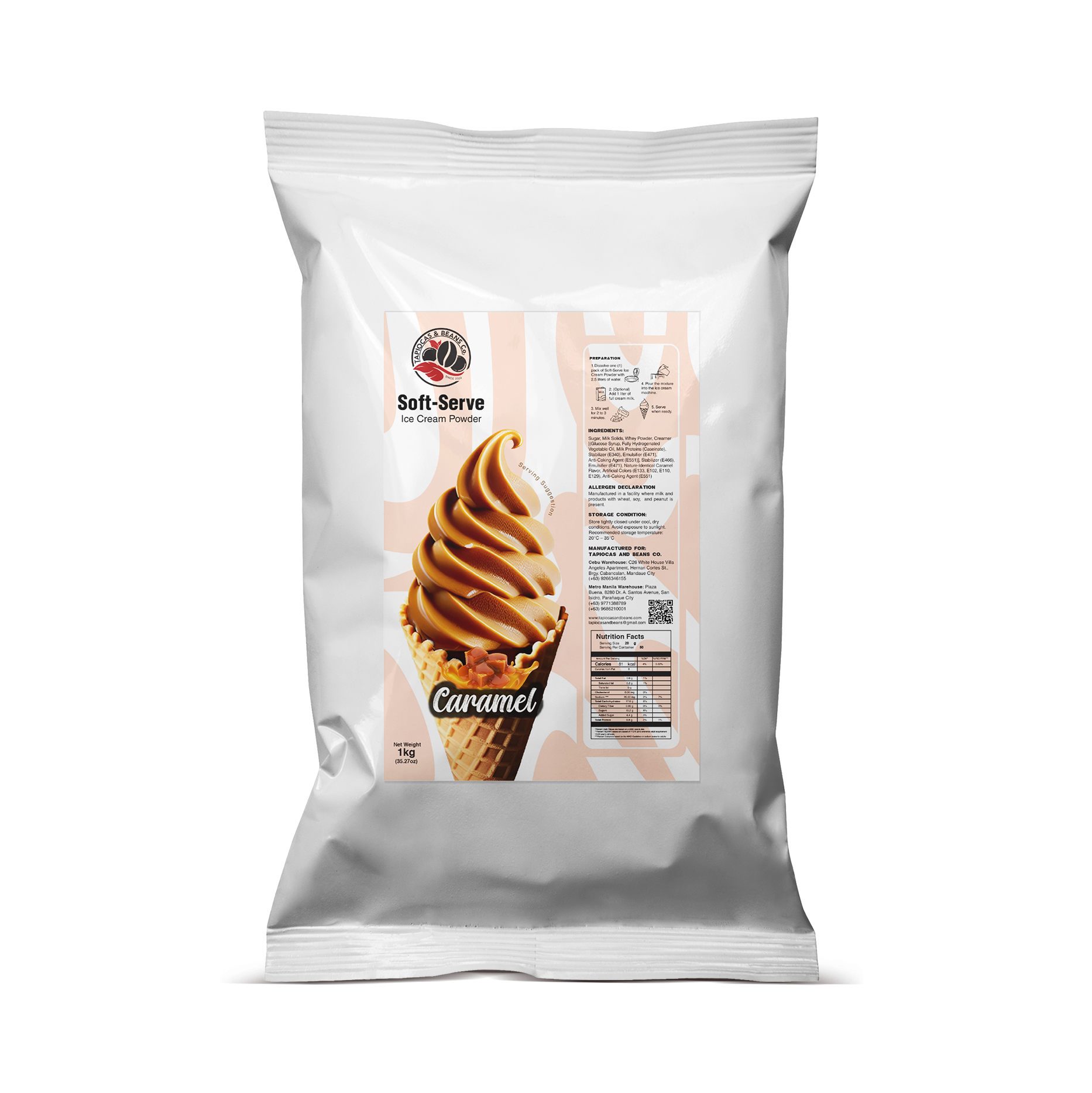 T&B Soft serve - Caramel 1kg
