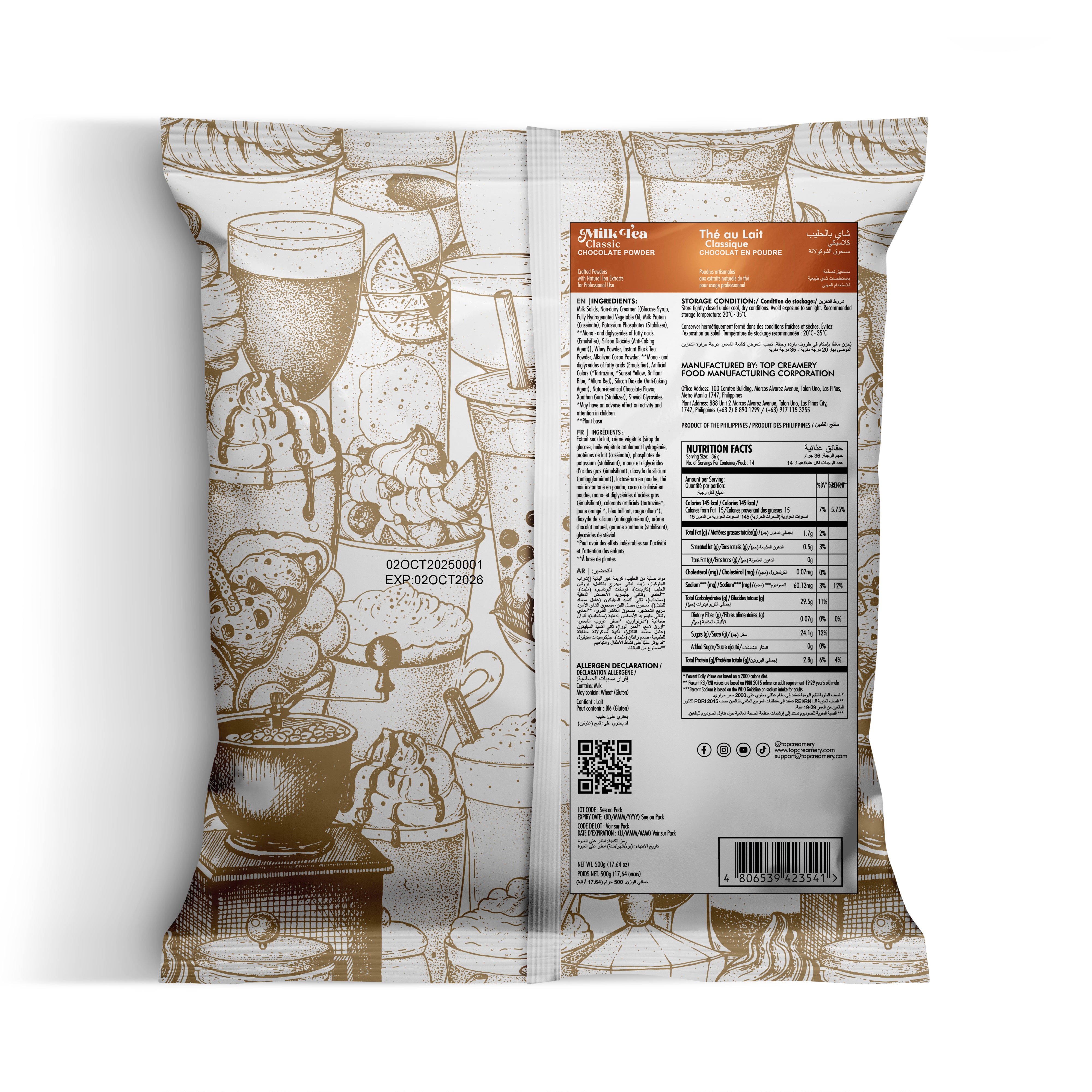 Milk Tea Series Chocolate Powder 500g