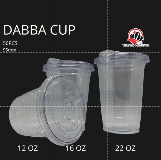 Dabba Cup with Strawless Lid 16oz (50pcs)