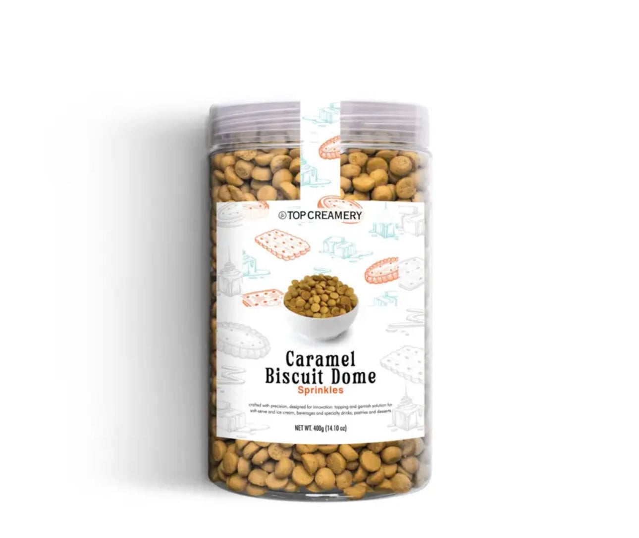 Caramel Biscuit Dome 400g