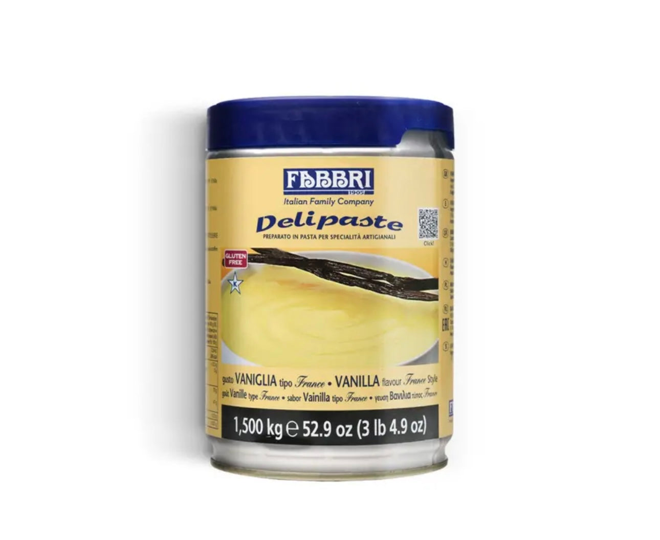 Fabbri 1905 Delipaste French Vanilla Gluten Free Paste 1.5Kg