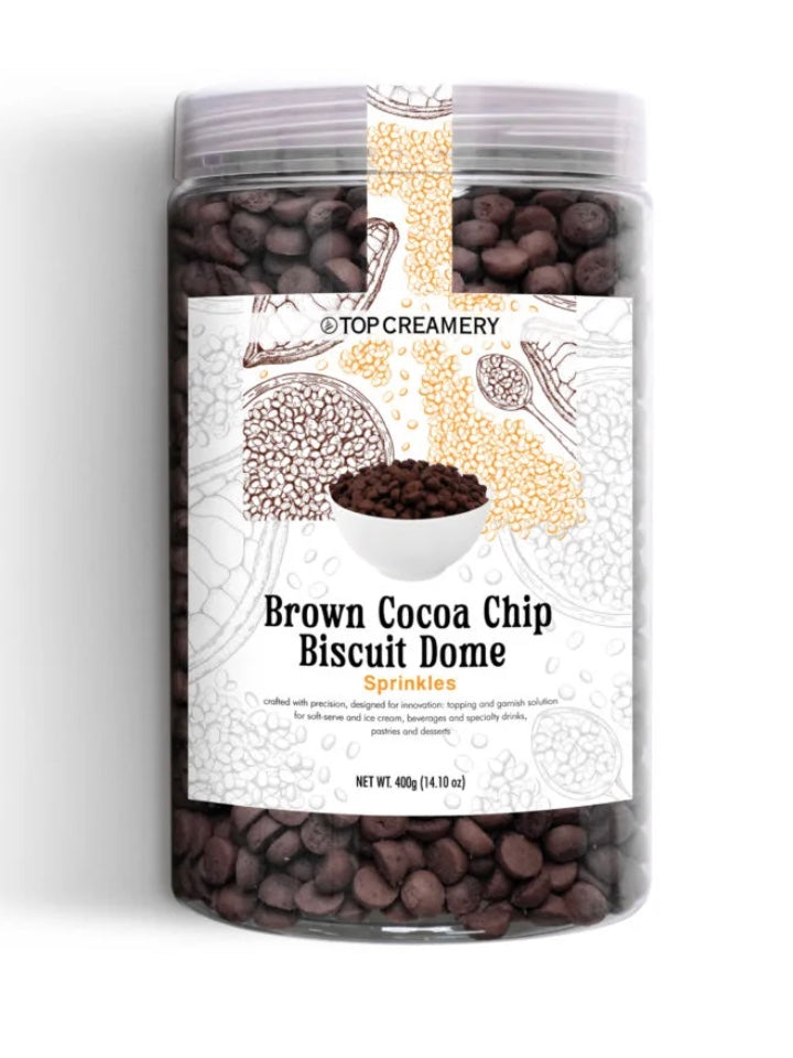 Brown Cocoa Chip Biscuit Dome Sprinkles 400g