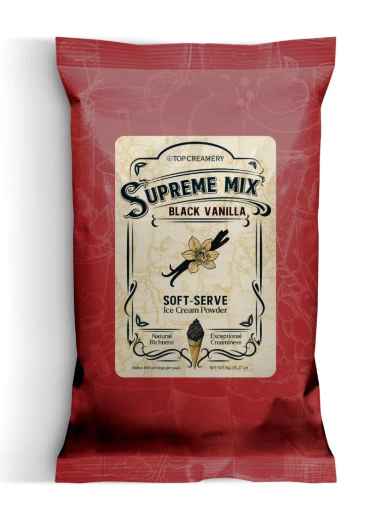 Supreme Mix Soft-Serve Ice Cream Black Vanilla Powder 1kg