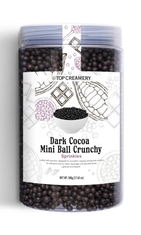 Dark Cocoa Mini Ball Crunchy Sprinkles 500g