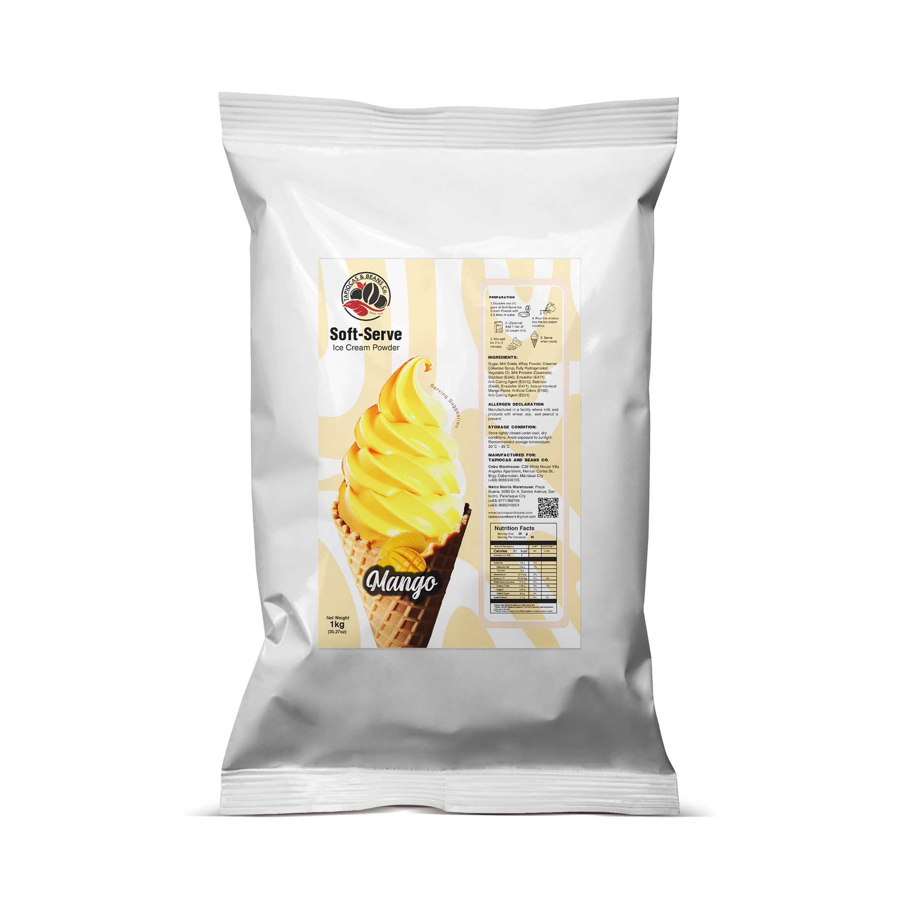 T&B Soft serve -Mango 1kg
