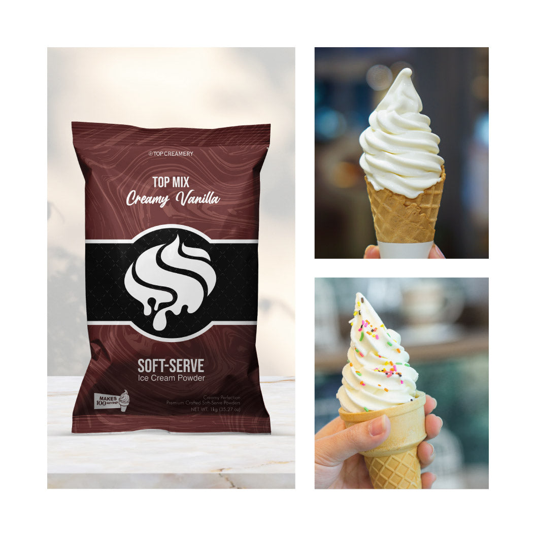 TOP Mix Soft-Serve Ice Cream Creamy Vanilla Powder 1kg