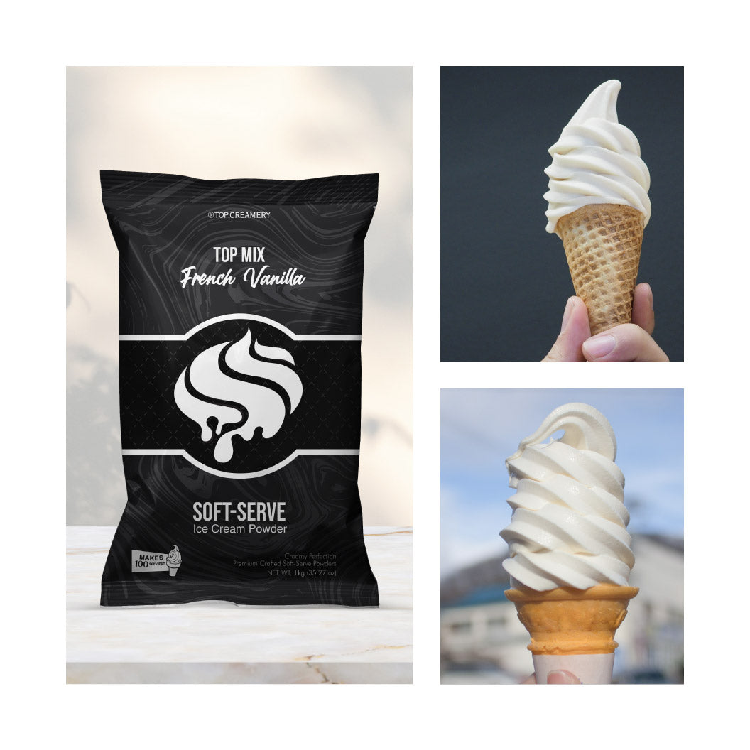 TOP Mix Soft-Serve Ice Cream French Vanilla Powder 1kg