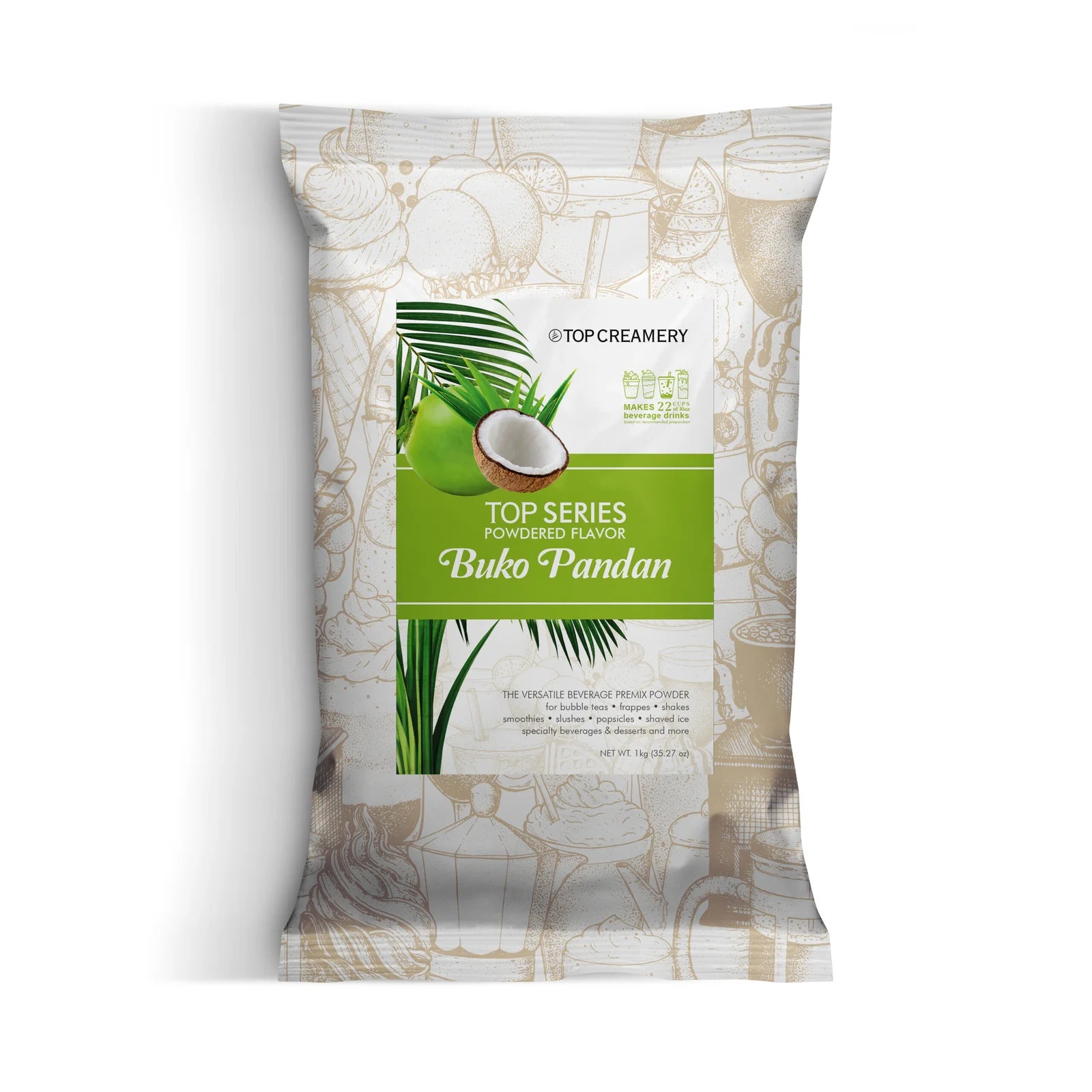 TOP Series Buko Pandan Powder Flavor 1kg