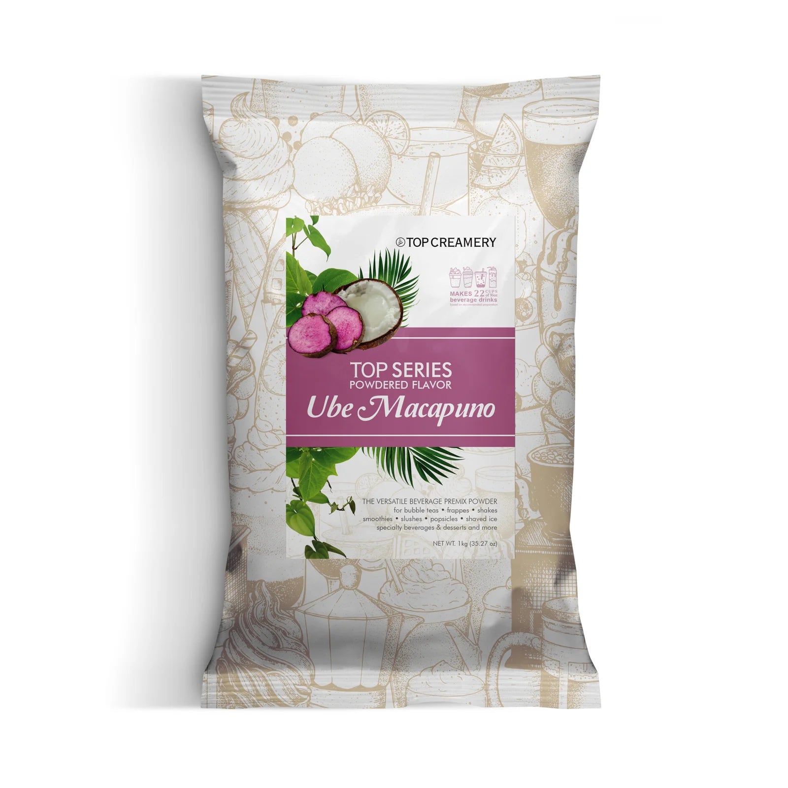 TOP Series Ube Macapuno Powder Flavor 1kg