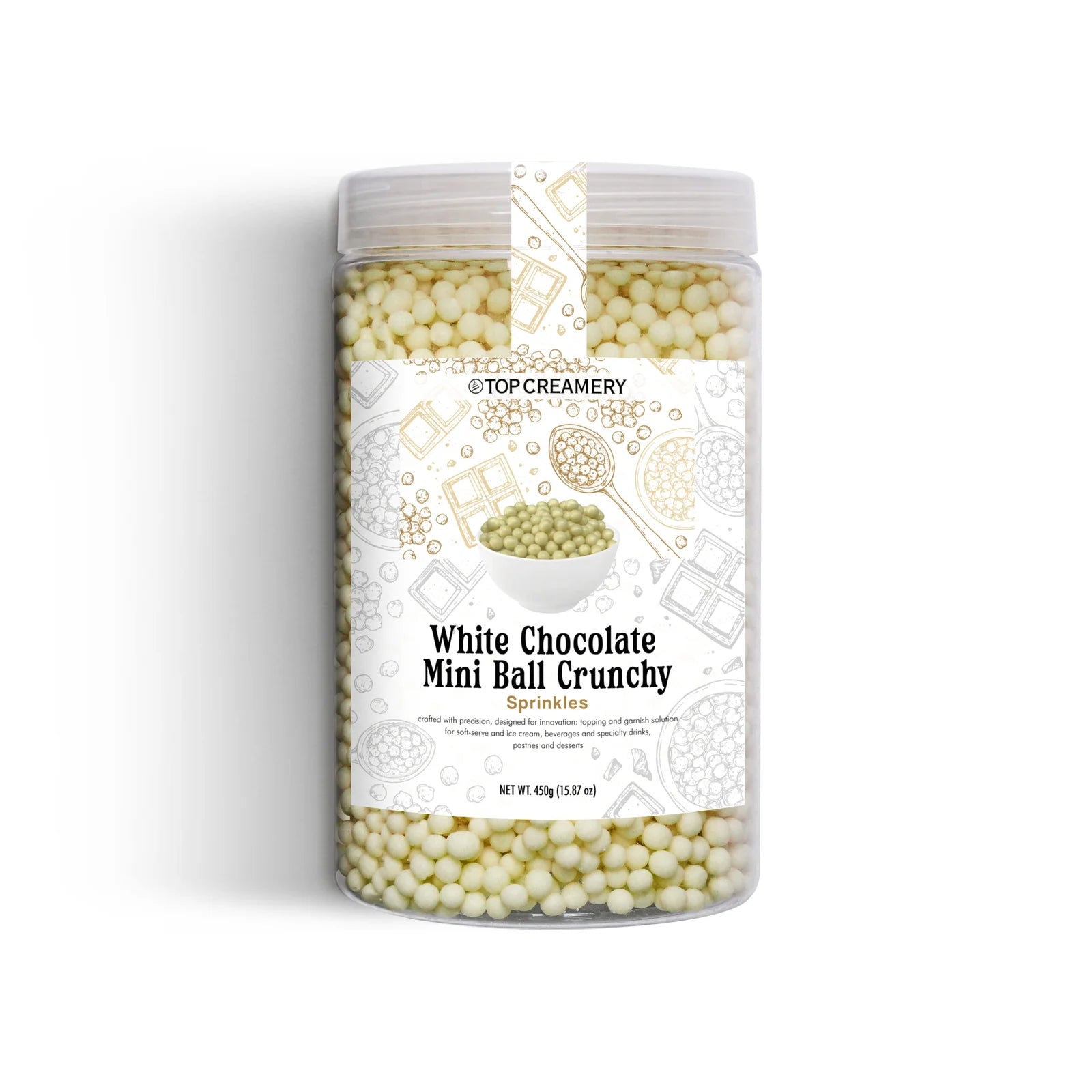 White Chocolate Mini Ball Crunchy Sprinkles 450g