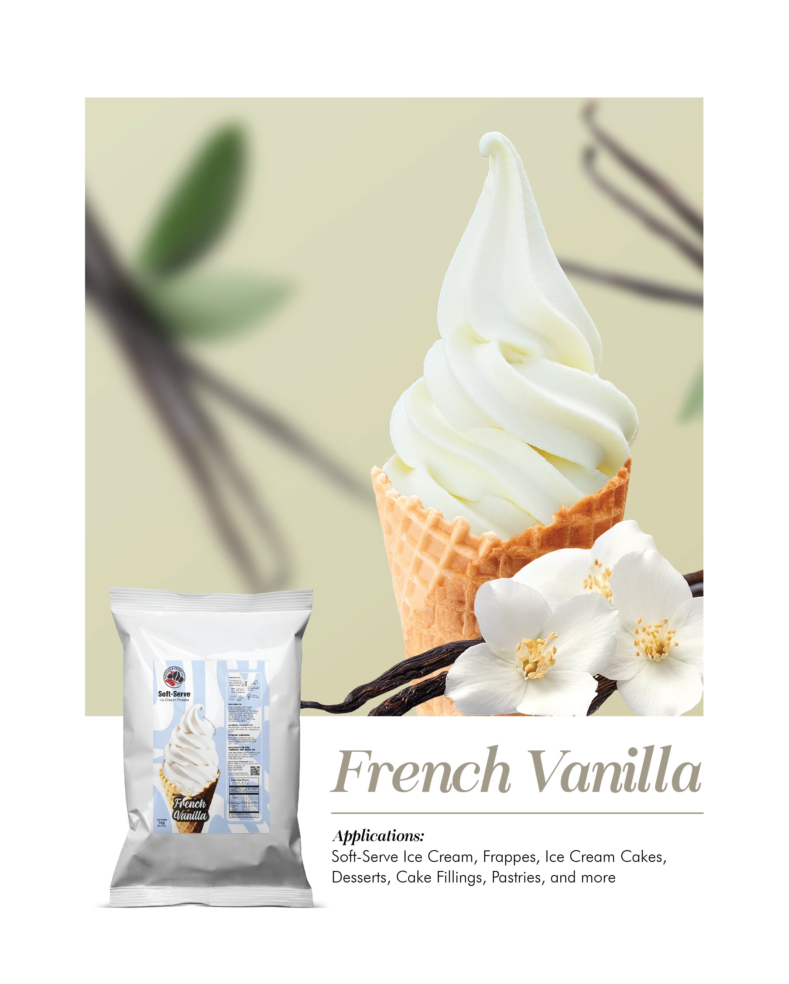 T&B Soft serve - French Vanilla 1kg