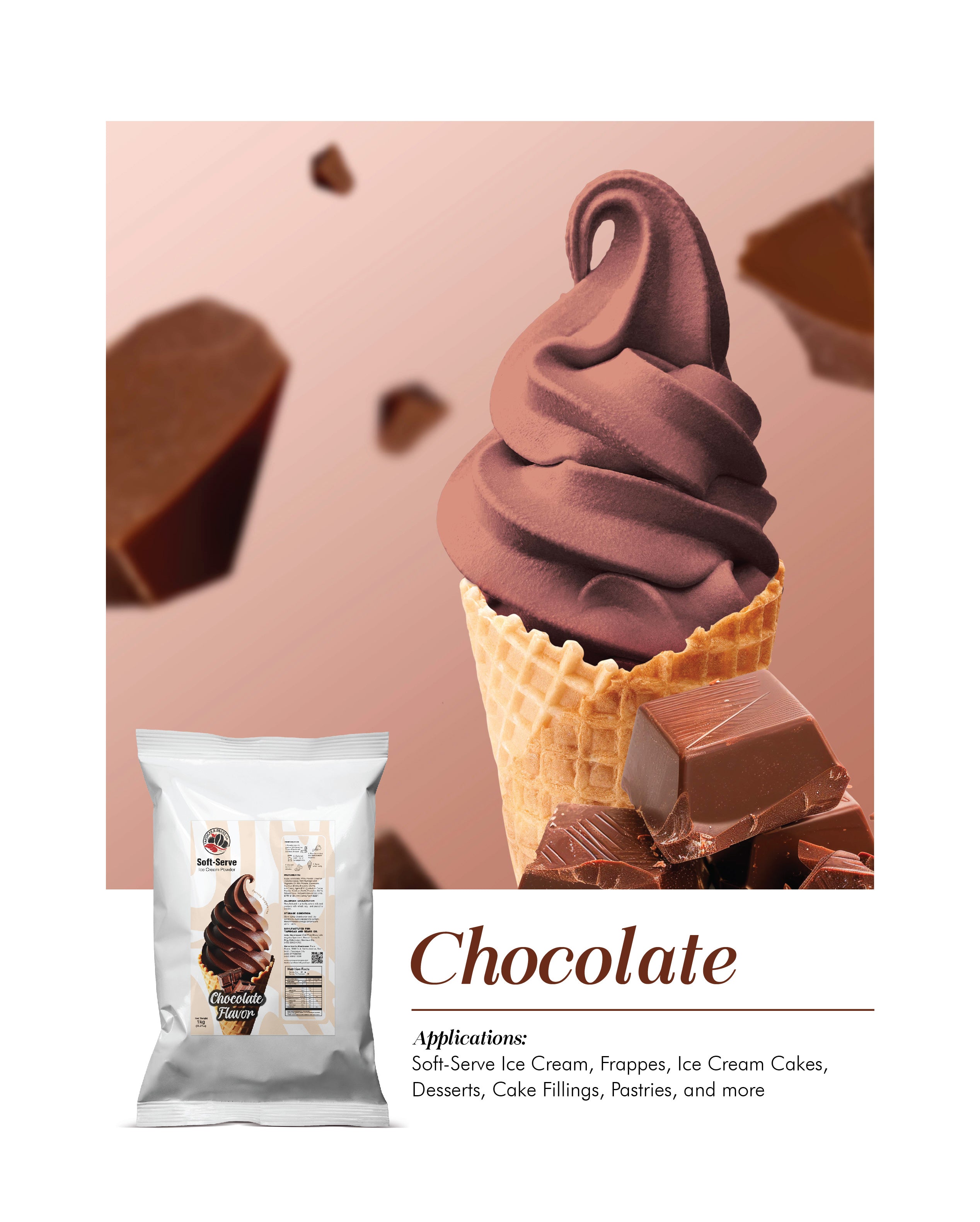 T&B Soft serve - Chocolate 1kg