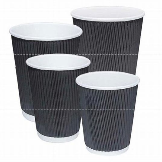 Coffee Paper Cup  with  Lid / Rippled Paper Cup 12oz (25pcs)