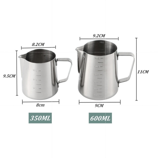 MILK FROTHING JUG 350ML - STAINLESS STEEL 304