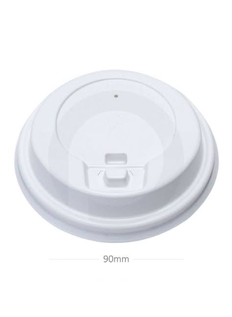 90mm White Sip Lid For 12-16oz-22oz (50pcs)