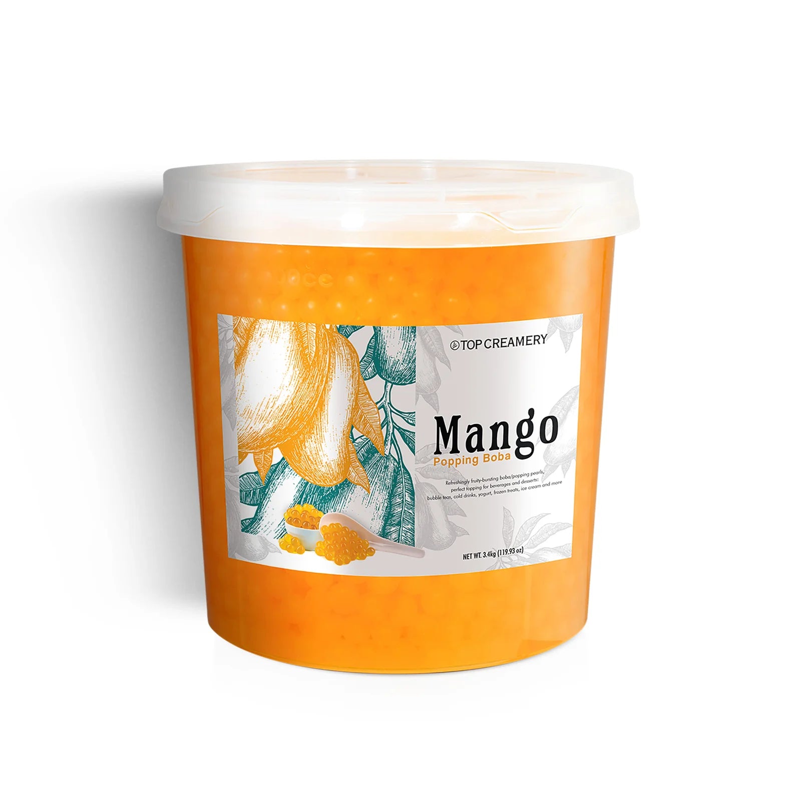 Top Creamery Mango Popping Boba 3.8Kg