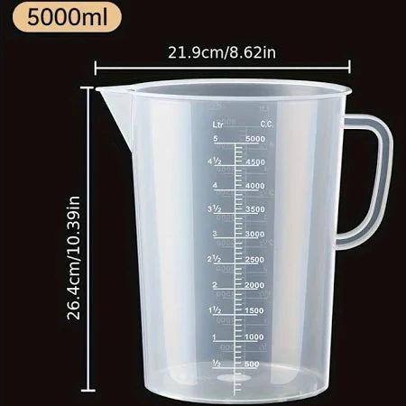 Measuring Cup Pitcher Liquid Container  5000 ml Clear