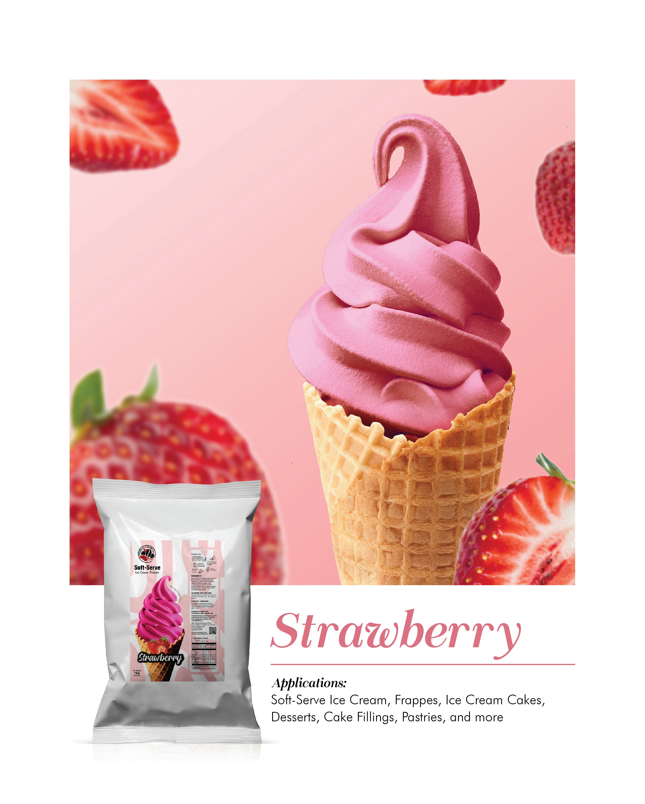 T&B Soft serve -Strawberry 1kg