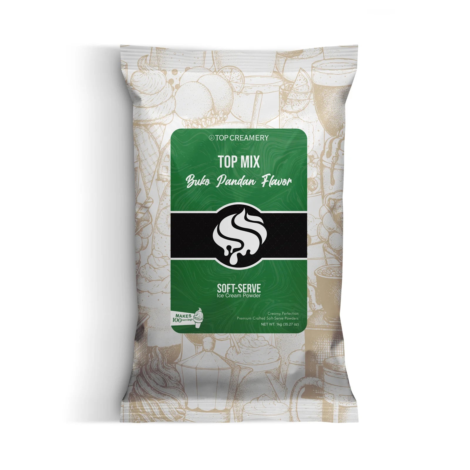 TOP Mix Buko Pandan Soft Serve 1kg