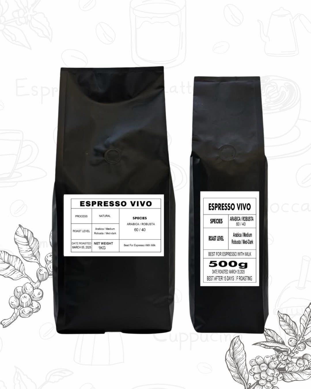 Espresso Vivo Coffee bean - 60/40 500g